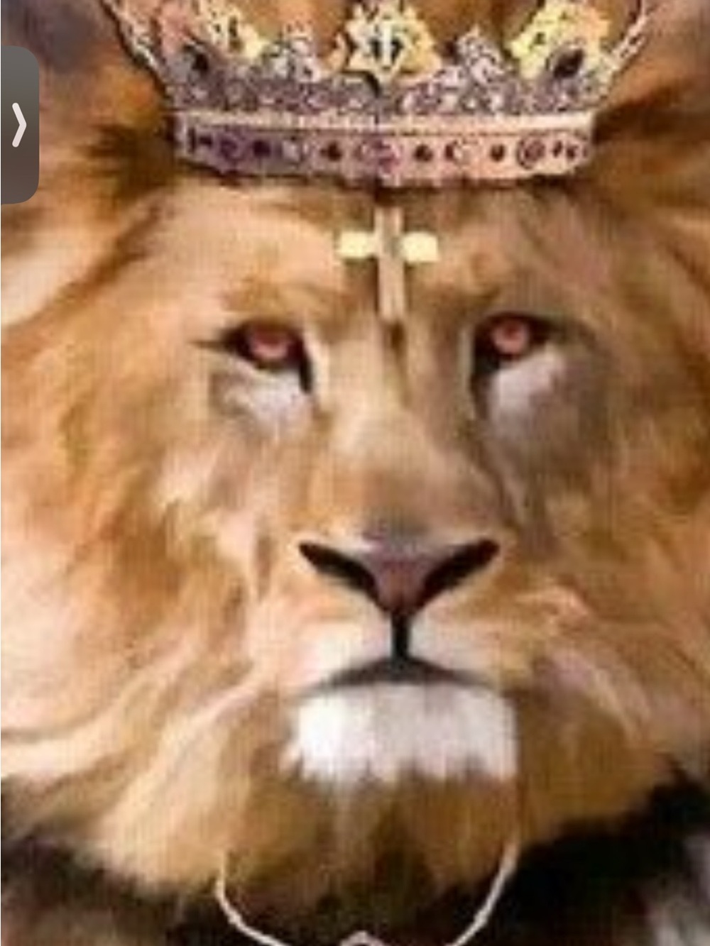 Majestic Crowned Lion Wall Art Print — Gold and Tan